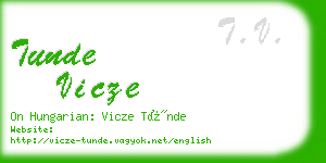 tunde vicze business card